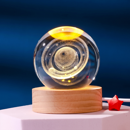Celestial Serenade™ 3D Engraved Crystal Ball Night Light