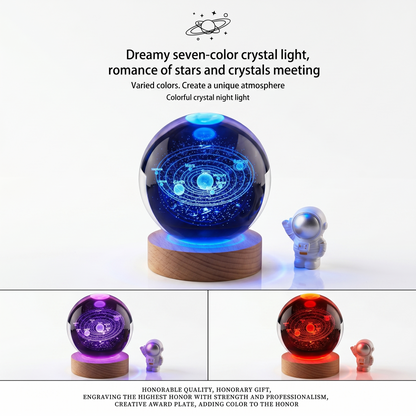 Celestial Serenade™ 3D Engraved Crystal Ball Night Light