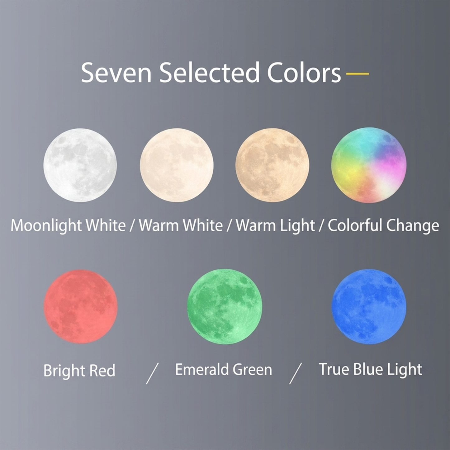 Celestial Serenade Levitating Moon Lamp | Next-Gen Touch Control &amp; Full-Color Ambient Light