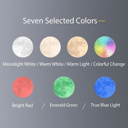 Celestial Serenade Levitating Moon Lamp | Next-Gen Touch Control &amp; Full-Color Ambient Light