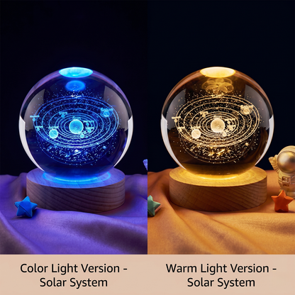 Celestial Serenade™ 3D Engraved Crystal Ball Night Light