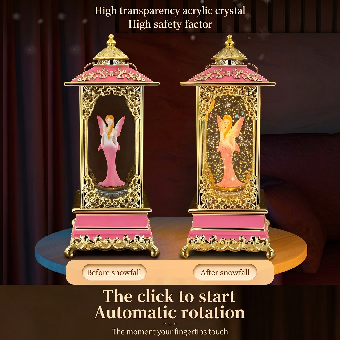 Celestial Serenade™ Rotating Snow Globe Lantern Music Box