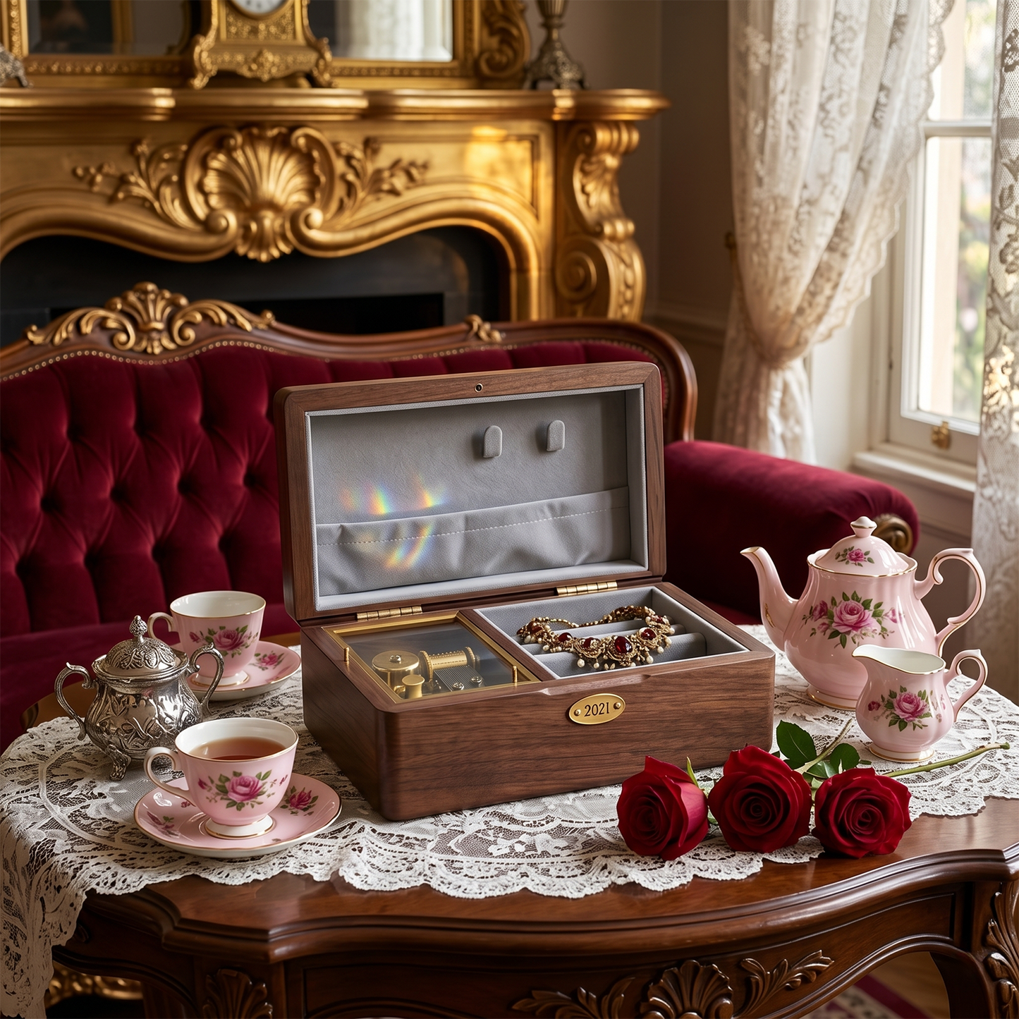 Celestial Serenade™ Wooden Jewelry Music Box