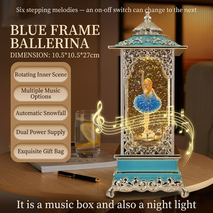 Celestial Serenade™ Rotating Snow Globe Lantern Music Box