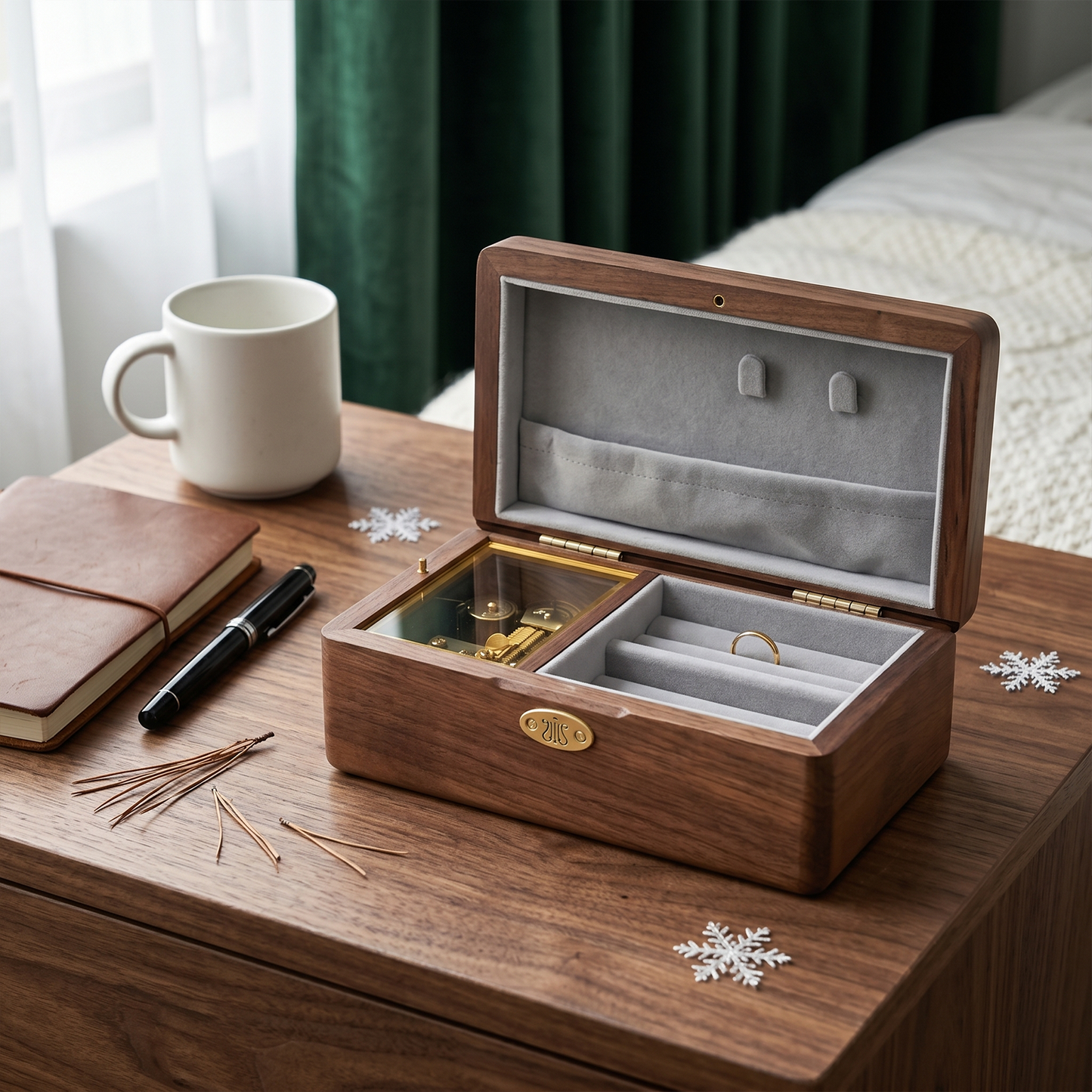 Celestial Serenade™ Wooden Jewelry Music Box