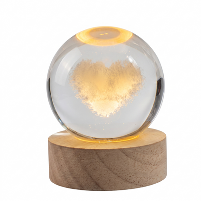 Celestial Serenade™ 3D Engraved Crystal Ball Night Light