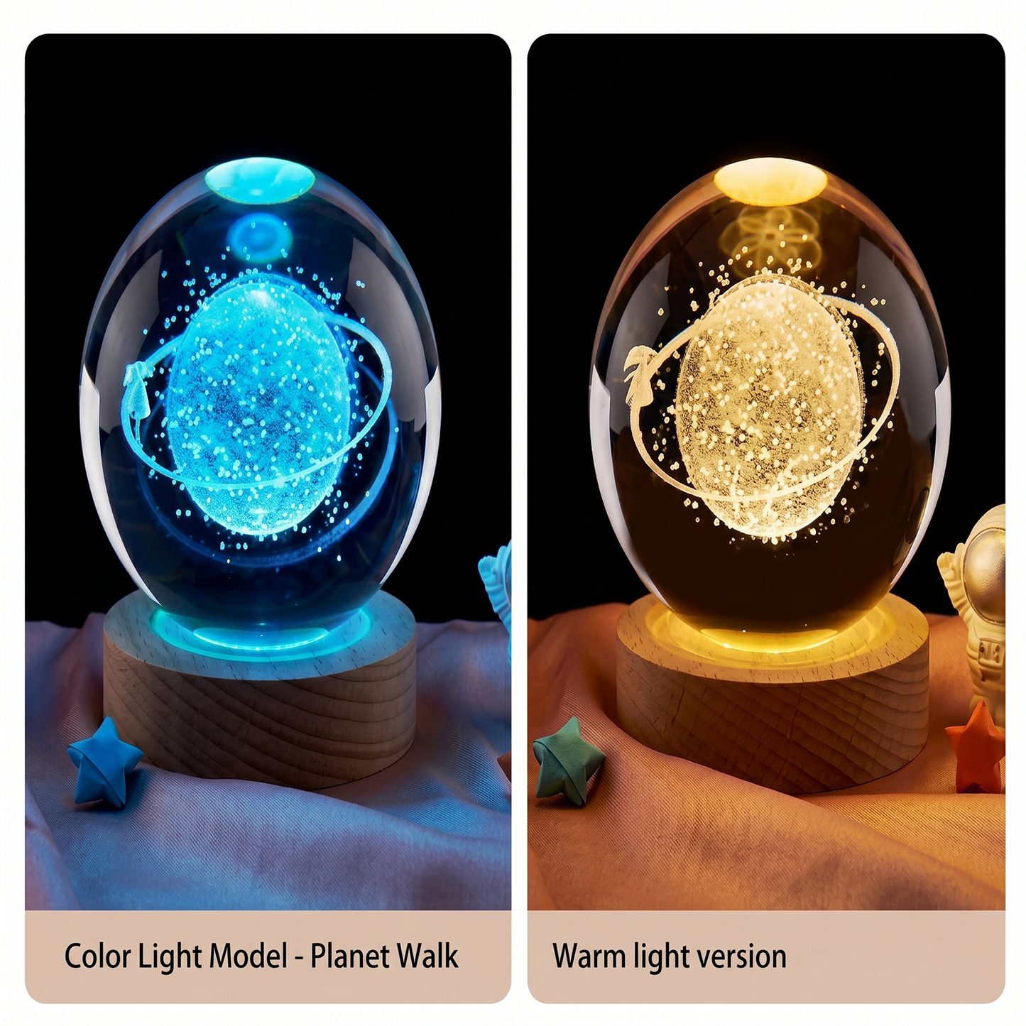 Celestial Serenade™ 3D Engraved Crystal Ball Night Light