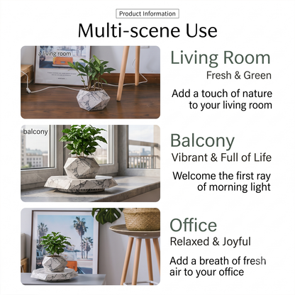 Celestial Serenade™ Magnetic Levitating Floating Planter Pot