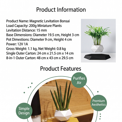 Celestial Serenade™ Magnetic Levitating Floating Planter Pot