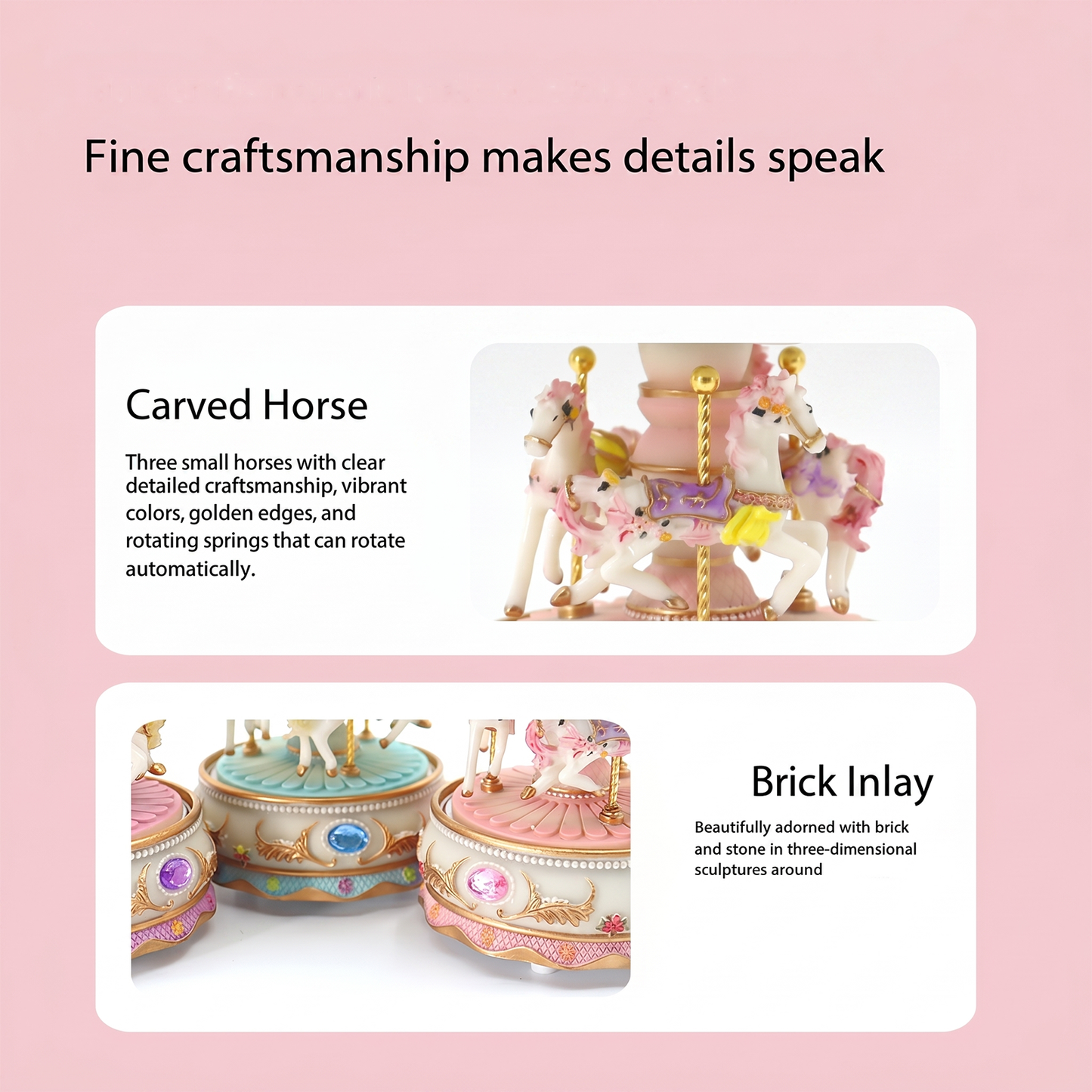 Celestial Serenade™ Pastel Carousel Music Box