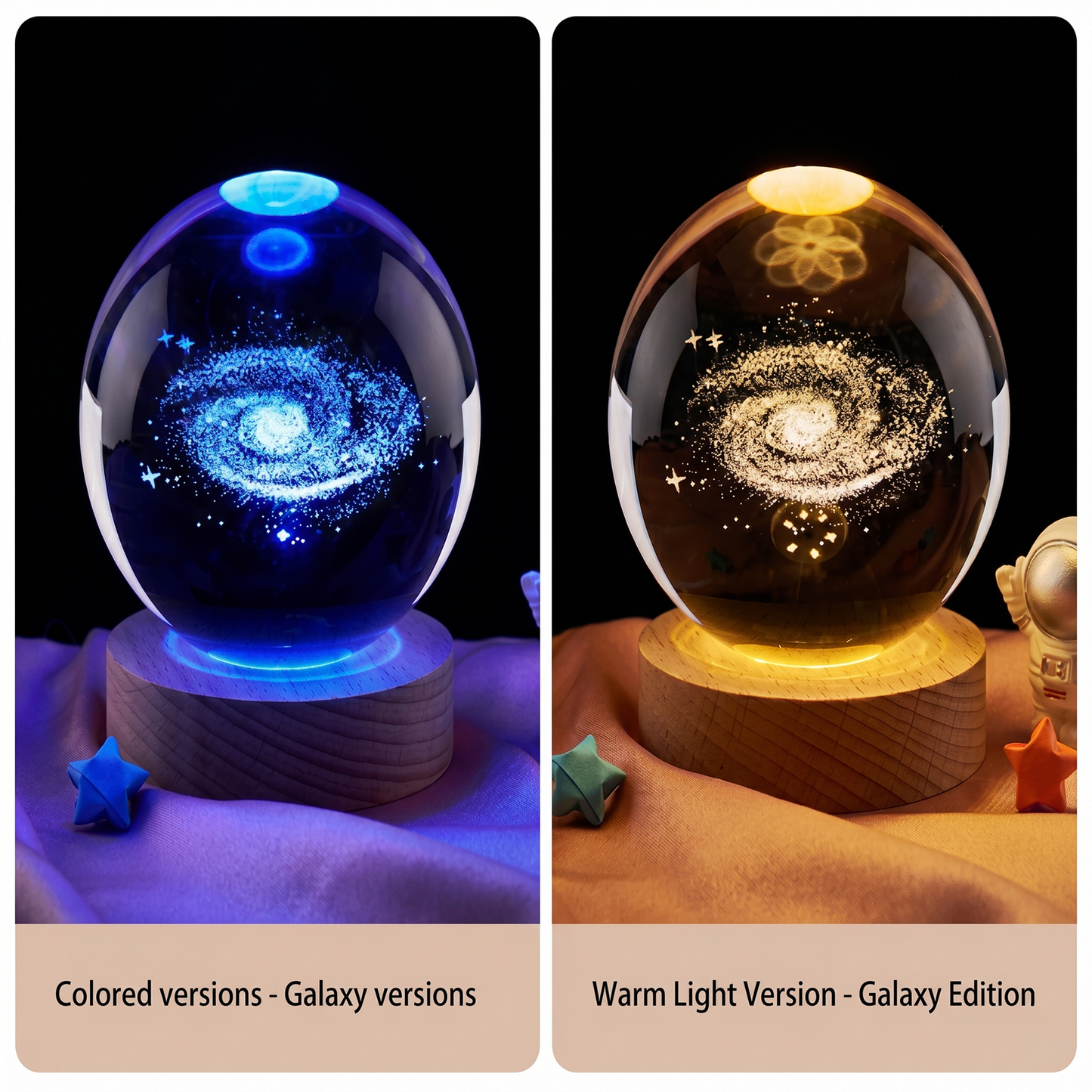 Celestial Serenade™ 3D Engraved Crystal Ball Night Light