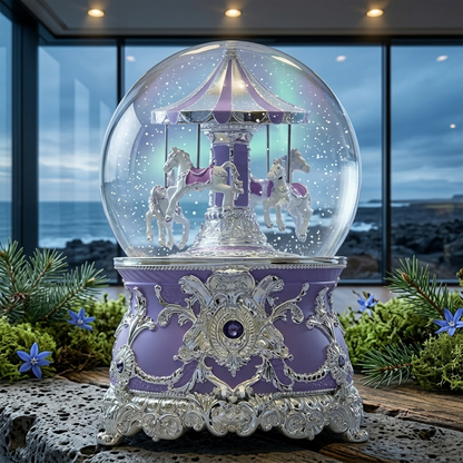 Celestial Serenade™ Multi-Color Carousel Snow Globe Music Box Collection