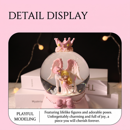Celestial Serenade Angel &amp; Unicorn Snow Globe Music Box