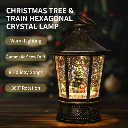 Celestial Serenade™ Vintage Christmas Musical Snow Globe Lantern