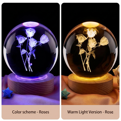 Celestial Serenade™ 3D Engraved Crystal Ball Night Light