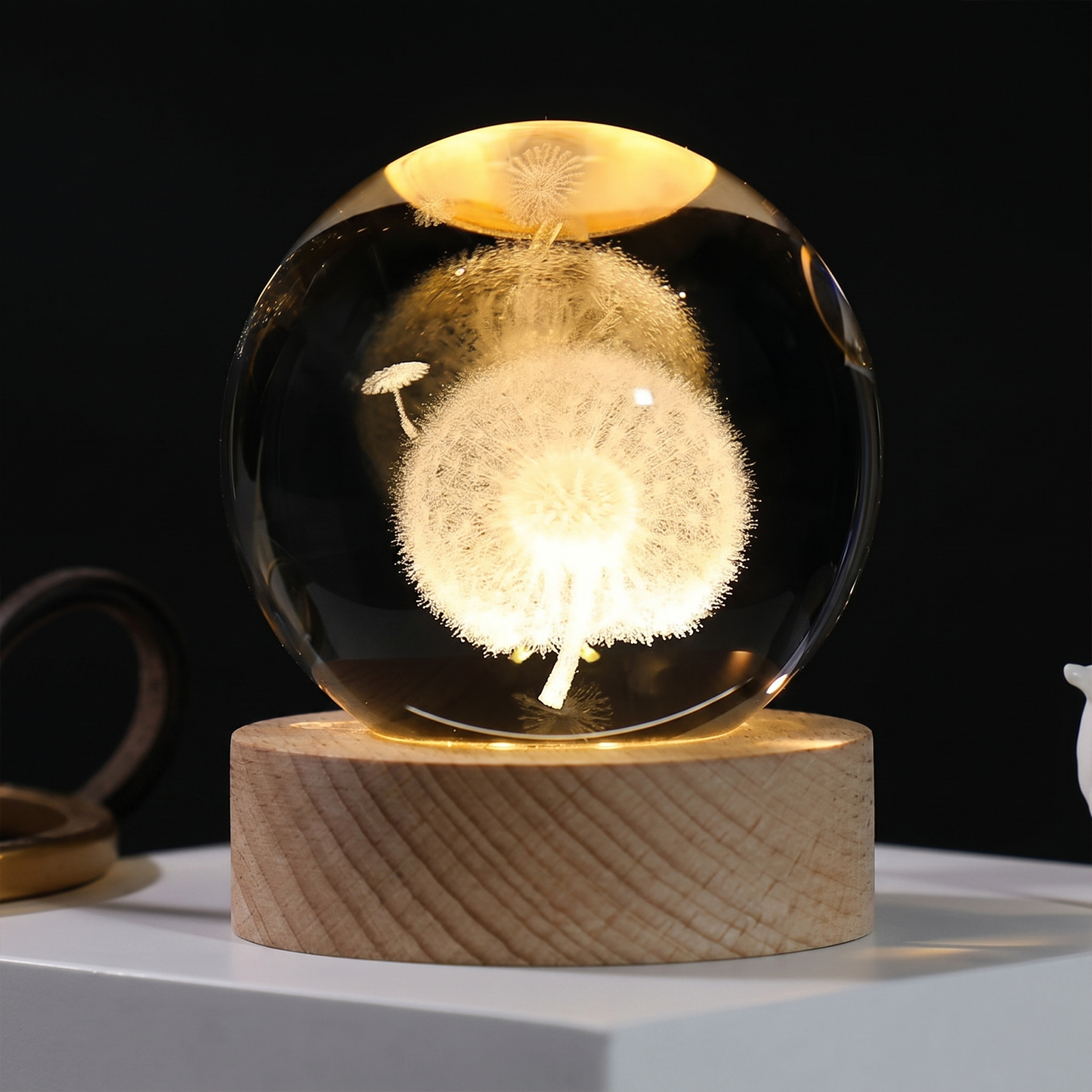 Celestial Serenade™ 3D Engraved Crystal Ball Night Light