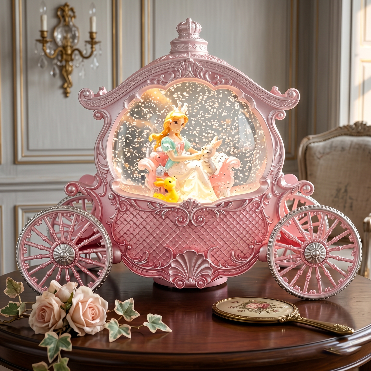 Celestial Serenade™ | Princess Carriage Snow Globe Music Box
