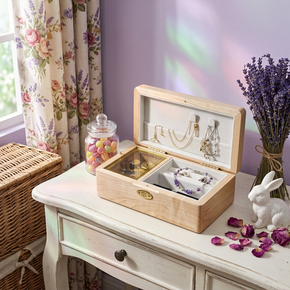 Celestial Serenade™ Wooden Jewelry Music Box