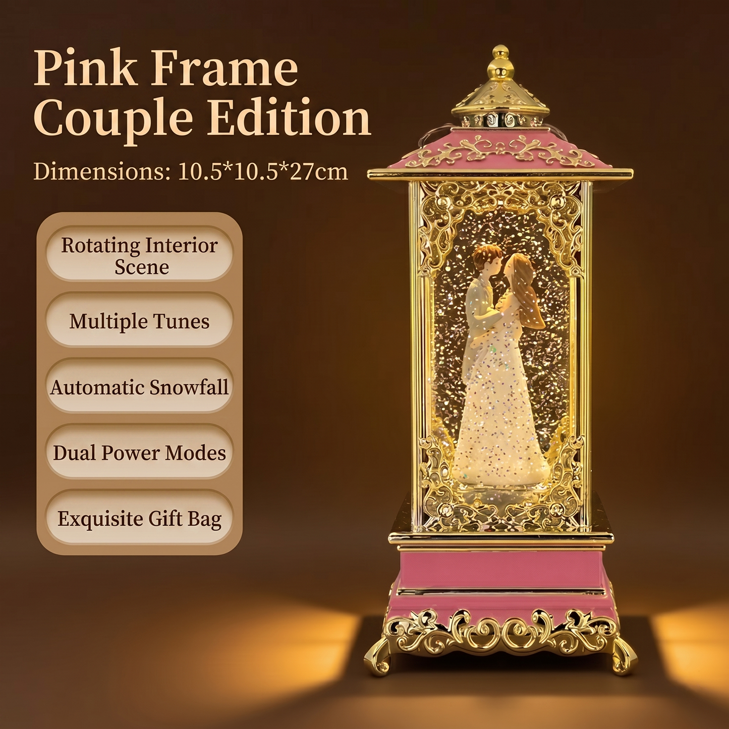 Celestial Serenade™ Rotating Snow Globe Lantern Music Box