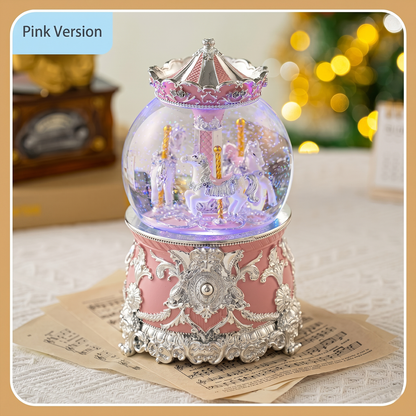 Celestial Serenade™ Bluetooth Carousel Snow Globe Music Box