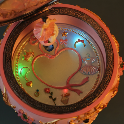 Celestial Serenade™ Rococo Carousel & Ballerina Music Box with LED Lights
