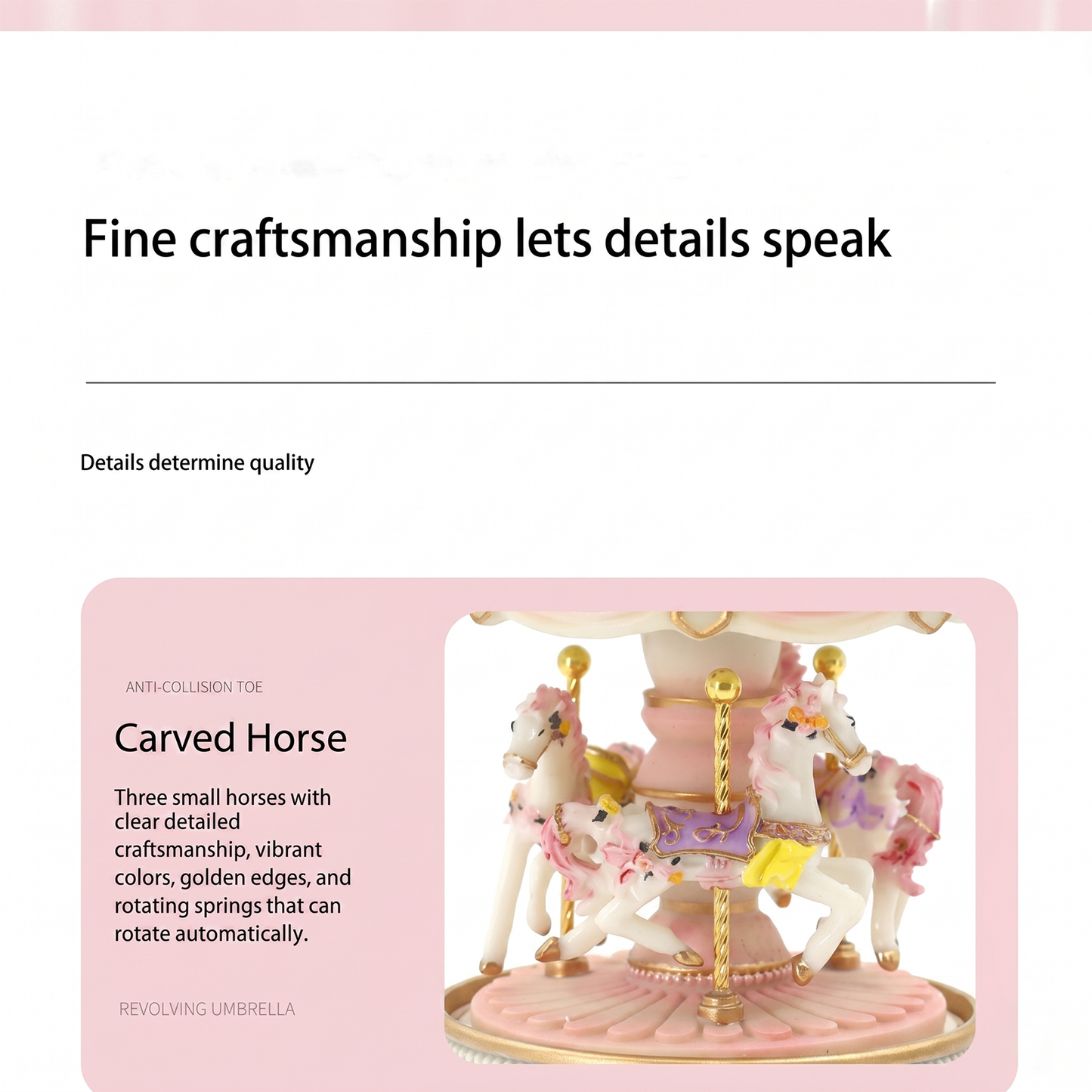 Celestial Serenade™ Pastel Carousel Music Box