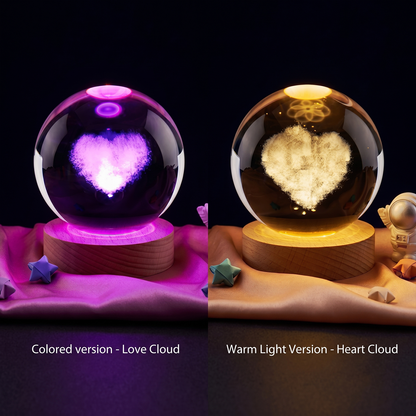Celestial Serenade™ 3D Engraved Crystal Ball Night Light