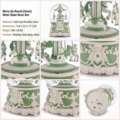 Celestial Serenade™ Carousel Snow Globe Music Box