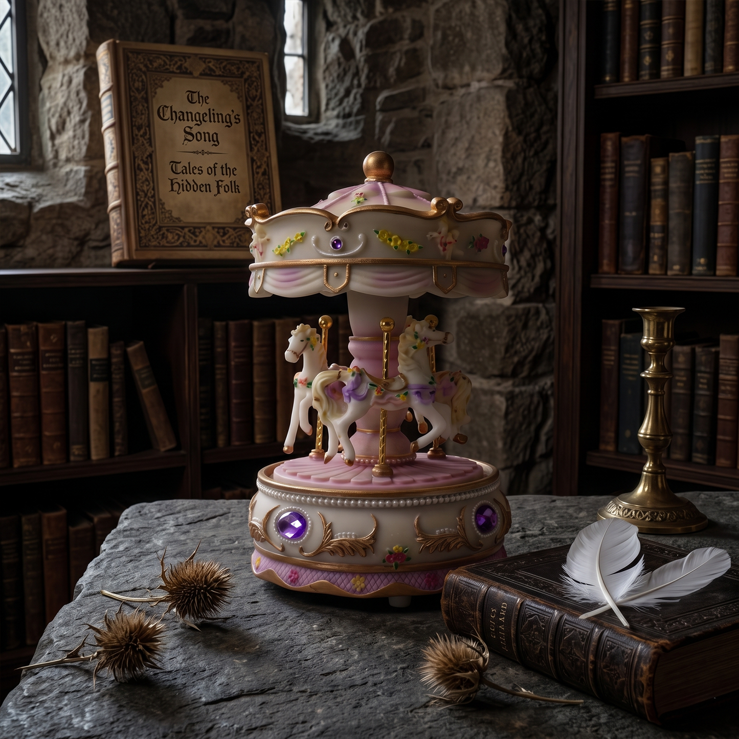 Celestial Serenade™ Pastel Carousel Music Box