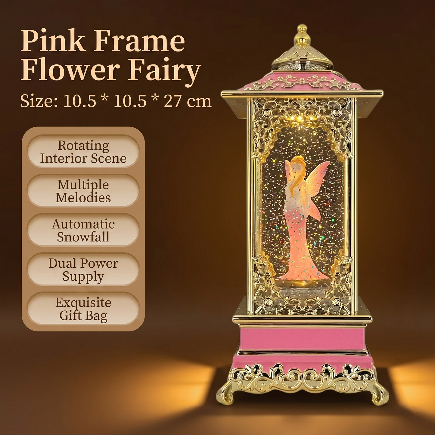 Celestial Serenade™ Rotating Snow Globe Lantern Music Box
