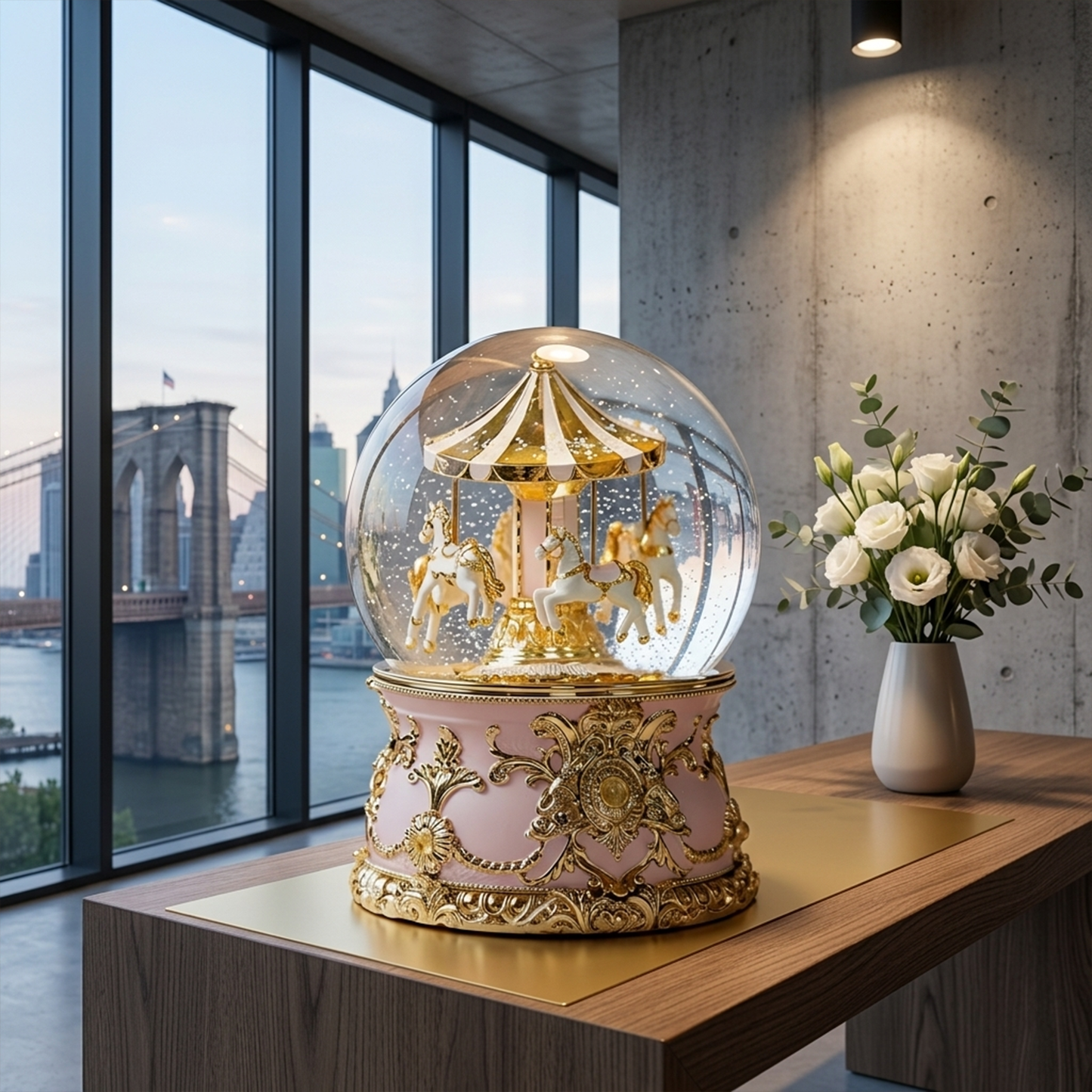 Celestial Serenade™ Multi-Color Carousel Snow Globe Music Box Collection