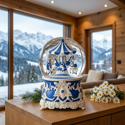 Celestial Serenade™ Carousel Snow Globe Music Box