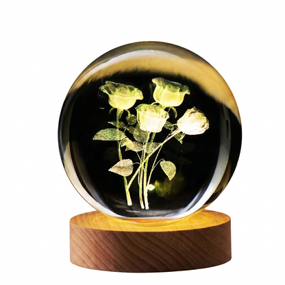 Celestial Serenade™ 3D Engraved Crystal Ball Night Light