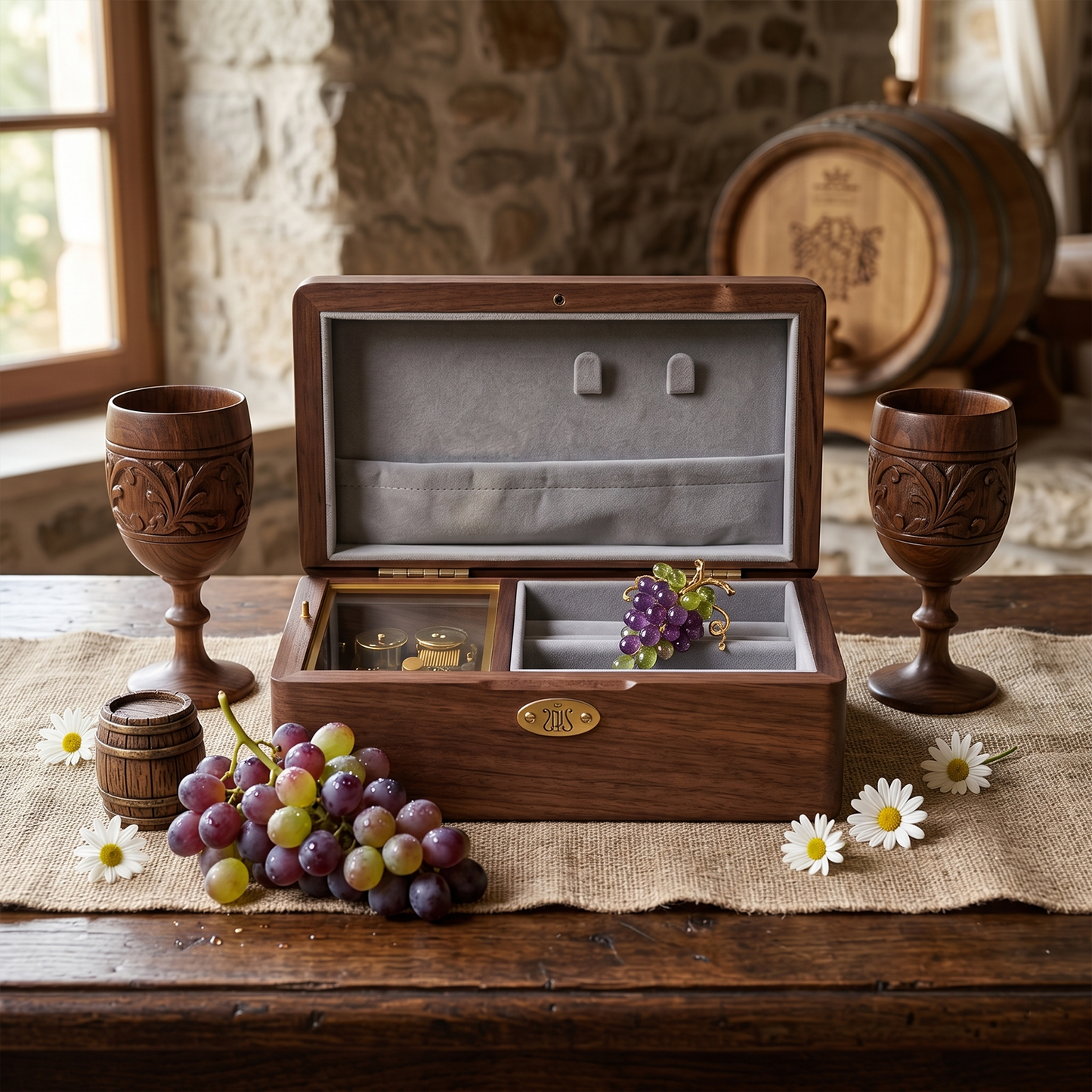 Celestial Serenade™ Wooden Jewelry Music Box