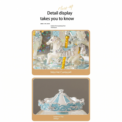 Celestial Serenade™ Bluetooth Carousel Snow Globe Music Box