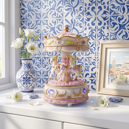 Celestial Serenade™ Pastel Carousel Music Box