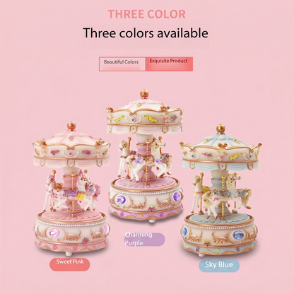 Celestial Serenade™ Pastel Carousel Music Box
