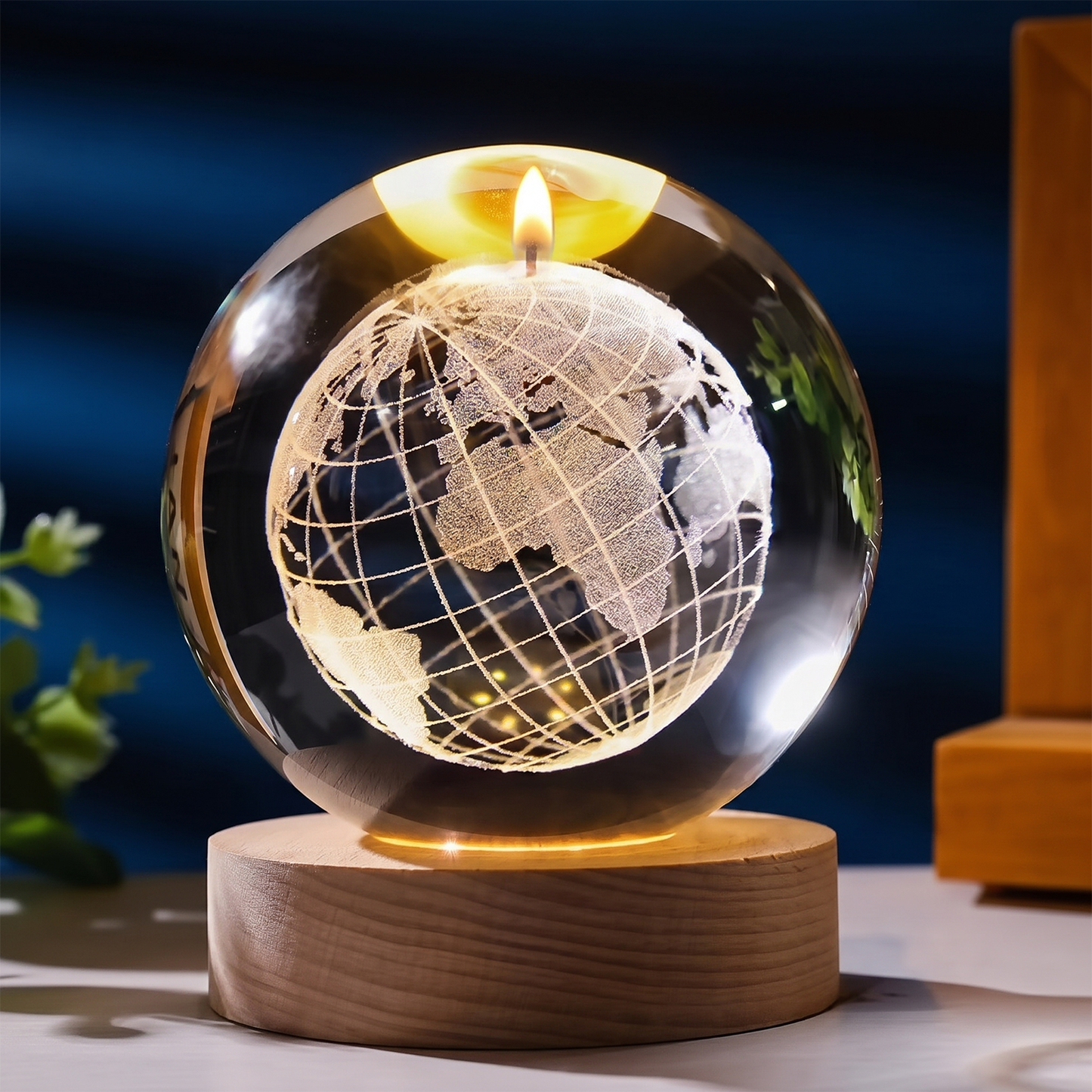 Celestial Serenade™ 3D Engraved Crystal Ball Night Light