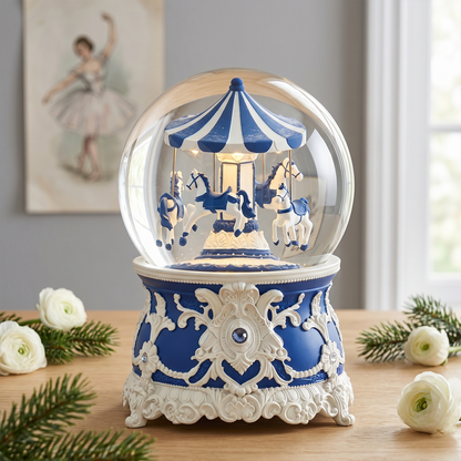 Celestial Serenade™ Carousel Snow Globe Music Box