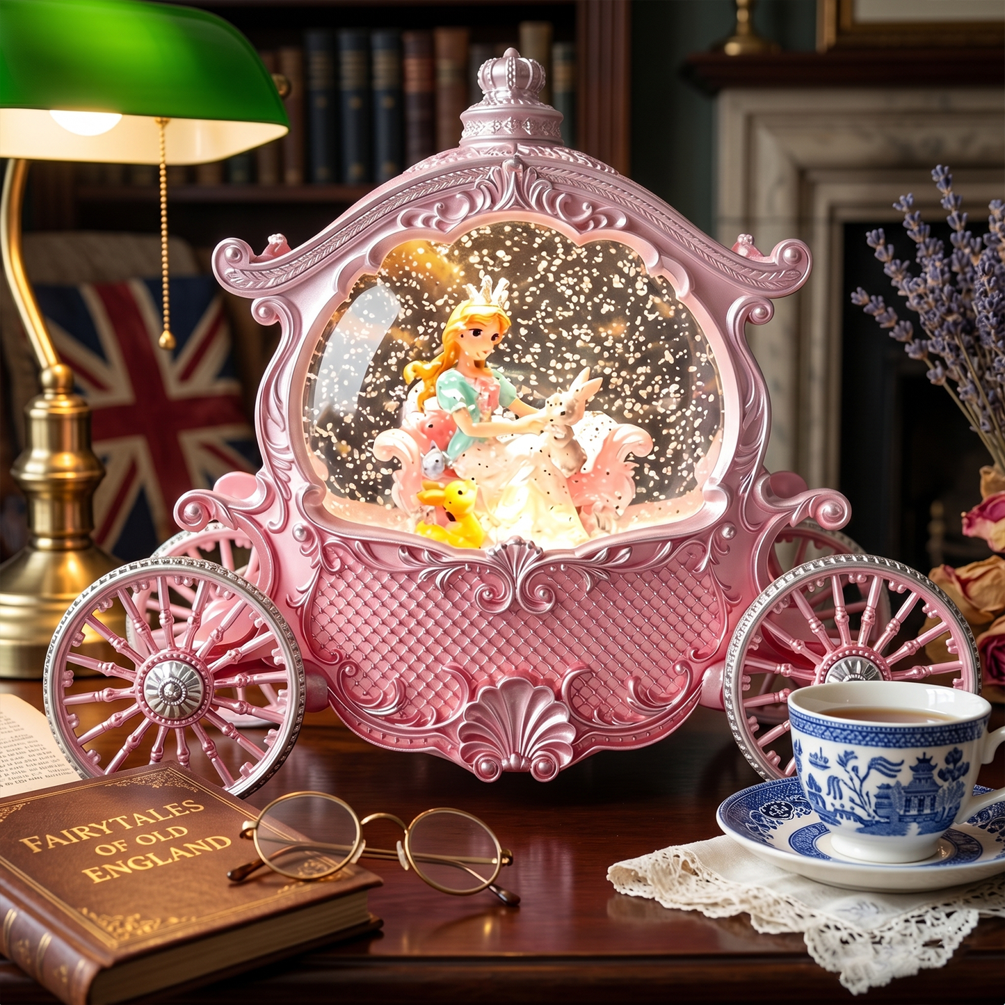 Celestial Serenade™ | Princess Carriage Snow Globe Music Box