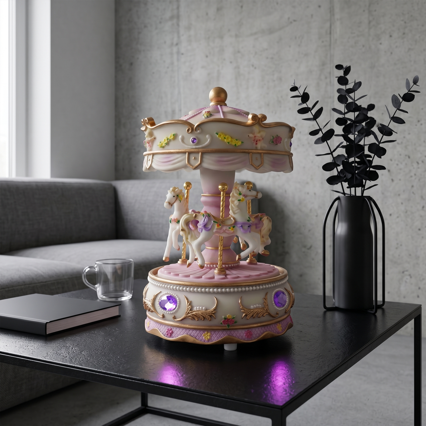 Celestial Serenade™ Pastel Carousel Music Box