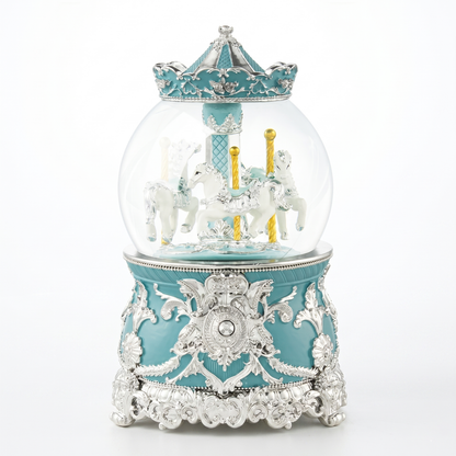 Celestial Serenade™ Bluetooth Carousel Snow Globe Music Box