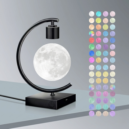 Celestial Serenade Levitating Moon Lamp | Next-Gen Touch Control &amp; Full-Color Ambient Light