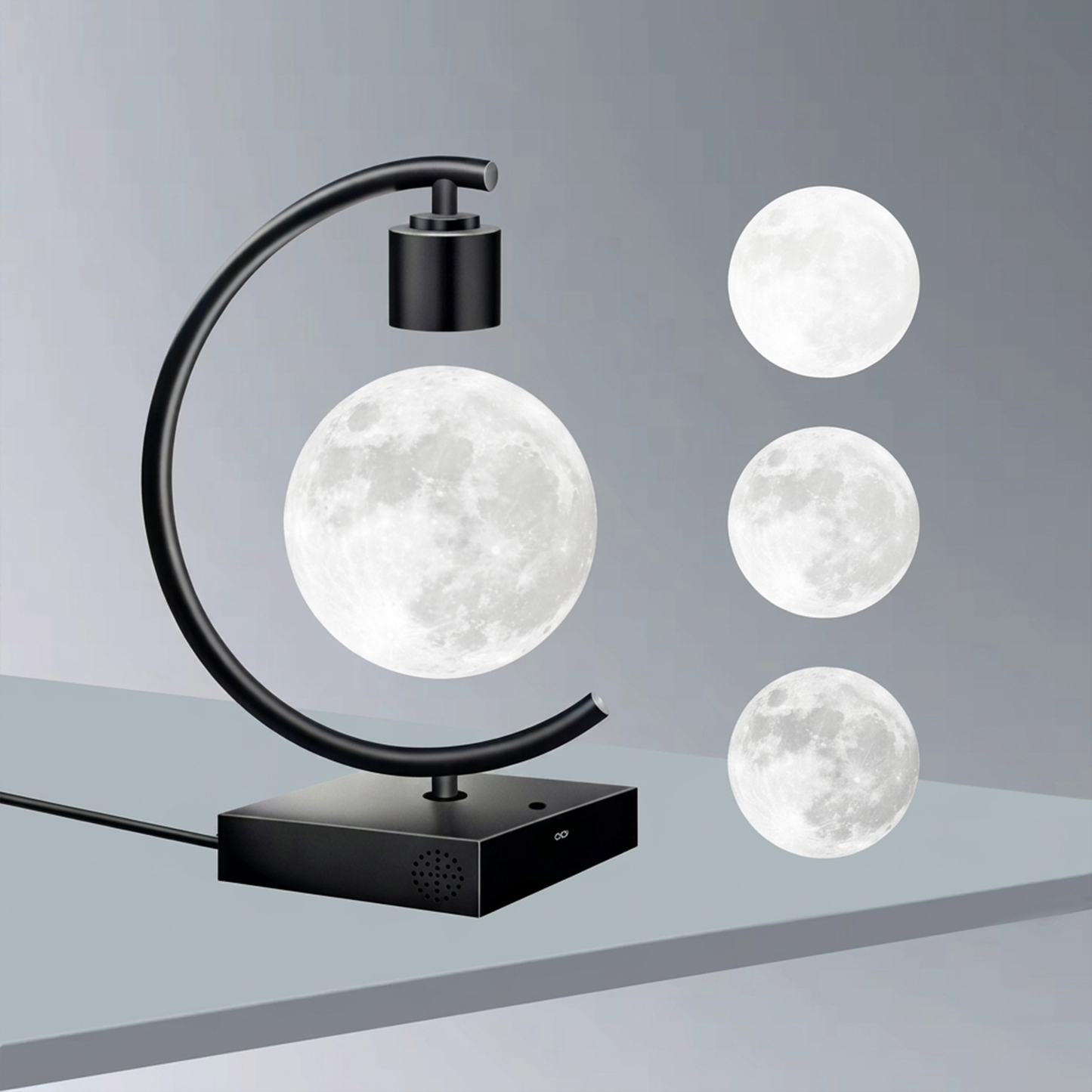 Celestial Serenade Levitating Moon Lamp | Next-Gen Touch Control &amp; Full-Color Ambient Light