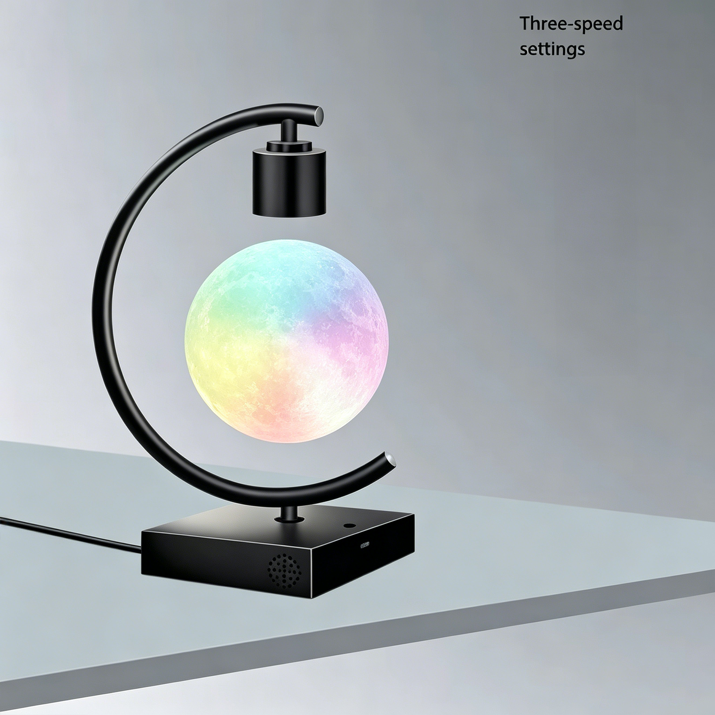 Celestial Serenade Levitating Moon Lamp | Next-Gen Touch Control &amp; Full-Color Ambient Light