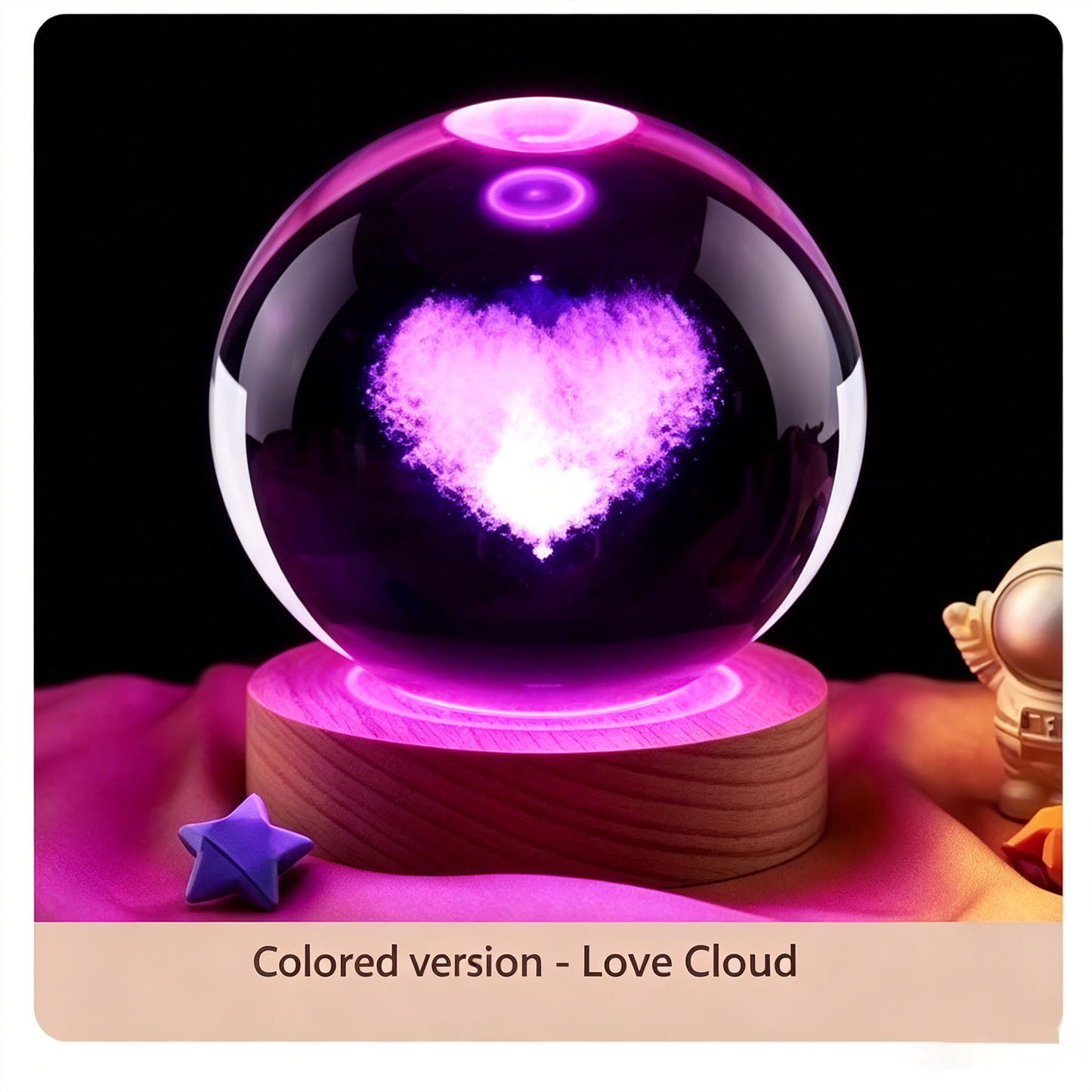 Celestial Serenade™ 3D Engraved Crystal Ball Night Light
