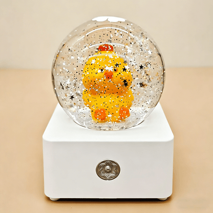 Celestial Serenade™ 12 Zodiac Cartoon Snow Globe Music Box Chicken Music Box | Celestial Serenade | Gift & Desk Decor