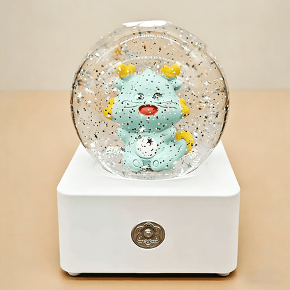 Celestial Serenade™ 12 Zodiac Cartoon Snow Globe Music Box Dragon Music Box | Celestial Serenade | Gift & Desk Decor