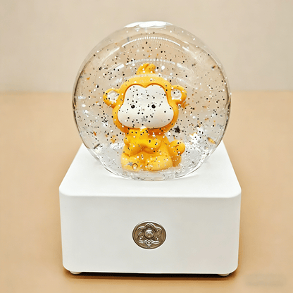 Celestial Serenade™ 12 Zodiac Cartoon Snow Globe Music Box Monkey Music Box | Celestial Serenade | Gift & Desk Decor