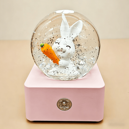Celestial Serenade™ 12 Zodiac Cartoon Snow Globe Music Box Rabbit Music Box | Celestial Serenade | Gift & Desk Decor